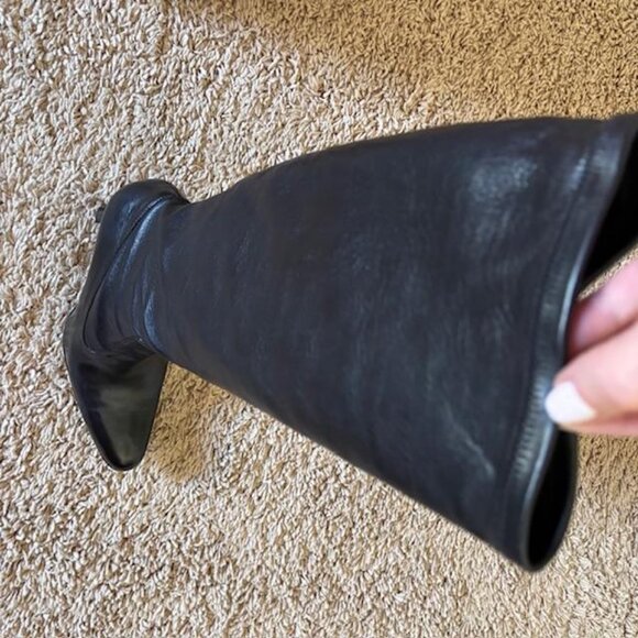 Cole Haan Nydia Tall Stretch Leather Boots Black Sz 10M/10B - Picture 11 of 16